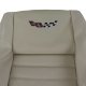 419966E Embroidered OE Style Seat Covers Oyster Leather/Vinyl w/ 2" Bolster For 79-80 Corvette