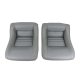 Embroidered OE Style Seat Covers Gray Leather/Vinyl w/ 4" Bolster For 82 Corvette