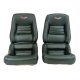 Embroidered 100% Leather Seat Covers Green w/ 4" Bolster For 1979 Corvette