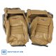 Embroidered 100% Leather Seat Covers Camel w/ 2" Bolster For 81-82 Corvette