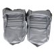 Embroidered 100% Leather Seat Covers Silver Pace w/ 4" Bolster For 78 Corvette