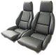 Leather Seat Covers Graphite Standard For 1984-1987 Corvette