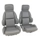 Leather Seat Covers- Gray Standard For 1992 Corvette