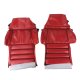 Leather Seat Covers- Red Sport For 1989-1990 Corvette