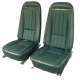 Leather-Like Vinyl Seat Covers- Green For 1971 Corvette