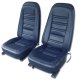 Leather-Like Vinyl Seat Covers Dark Blue For 1977 Corvette