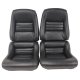 Leather-Like Vinyl Seat Covers Charcoal 2" Bolster For 1982 Corvette