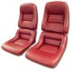 Leather-Like Vinyl Seat Covers Red 2" Bolster For 1982 Corvette