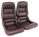 Leather-Like Vinyl Seat Covers Claret 2" Bolster For 1980 Corvette