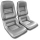 Leather-Like Vinyl Seat Covers Silver 2" Bolster For 1981 Corvette