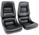 Leather-Like Vinyl Seat Covers Black 4" Bolster For 1979-1981 Corvette