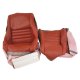 Leather-Like Vinyl Seat Covers Cinnabar 4" Bolster For 1981 Corvette