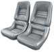 Leather-Like Vinyl Seat Covers Silver 4" Bolster For 1981 Corvette