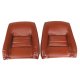 Mounted Leather Seat Covers Cinnabar Lthr/Vnyl Original 4" Blstr For 81 Corvette