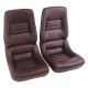 Mounted Leather-Like Vinyl Seat Covers Claret 4" Bolster For 80 Corvette