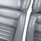 Mounted Leather-Like Vinyl Seat Covers Silver Pace 4" Bolster For 78 Corvette