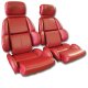 Mounted "Leather-Like" Vinyl Seat Covers Red Stn For 1989-1992 Corvette