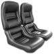 Mounted Leather-Like Vinyl Seat Covers Black 4" Bolster For 79-81 Corvette