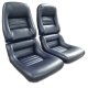 Mounted Leather-Like Vinyl Seat Covers Dark Blue 4" Bolster For 79-81 Corvette