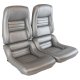 Mounted Leather-Like Vinyl Seat Covers Silver Pace 2" Bolster For 78 Corvette