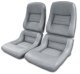 Mounted "Leather-Like" Vinyl Seat Covers Gray 2" Bolster For 82 Corvette