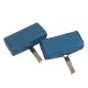 Headrests- Bright Blue Complete Leather For 1966 Corvette