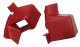 1968-1972 C3 Corvette Interior Rear Quarter Panel Extensions Red Coupe