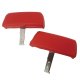 Headrests Red Complete W/Vinyl Covers For 1968-1969 Corvette