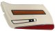 Door Panel White Deluxe W/Firethorn And Teak Insert LH For 76 Corvette