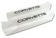 1988-1989 C4 Corvette Door Sill Guards W/Corvette Logo - Clear