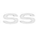 1969 Full-Size Chevrolet Front Fender Emblem, "SS", White, Sold as a Pair