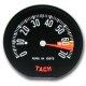 1959 C1 Corvette Tachometer Face Hi RPM