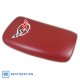 C5 Corvette Embroidered Console Lid Red with Silver Logo