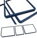 1968 C3 Corvette Rear Compartment Unit Door Frames Dark Blue 3 Piece