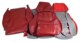 44210E Embroidered Custom 100% Leather Standard Seat Covers Black & Dark Red For 84-85 Corvette