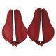 44212E Embroidered Custom 100% Leather Standard Seat Covers Black & Red For 86-88 Corvette