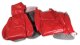 468475 OE Style 100% Leather Standard Seat Covers W/O Perforated Inserts Red For 86-88 Corvette