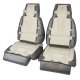 468969 OE Style Leather-Like Sport Seat Covers W/O Perforated Inserts Gray For 84-87 Corvette