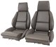 Mounted Leather-Like Vinyl Seat Covers Gray Standard No-Perforations For 88 Corvette