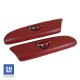 C5 1997-2004 Corvette Leather Armrest Pad Pair with C5 Logo -Red