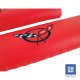 C5 Corvette Leather Armrest Pads with C5 Flag Logo in Torch Red Finish