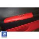 C5 Corvette Leather Armrest Pads with C5 Flag Logo in Torch Red Finish