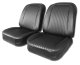 Driver Leather Seat Covers- Black For 1963 Corvette