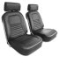 Driver Leather Seat Covers- Black For 1967 Corvette