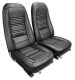 Driver Leather Seat Covers Black Leather/Vinyl For 1976-1978 Corvette