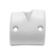 1967 Corvette Rear View Mirror Bracket Cover, White, Sold as Each