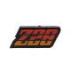 1980-1981 Camaro Fuel Door Emblem, "Z-28", Orange, Sold as Each