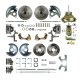 1967-1967 Pontiac Firebird Front and Rear Brake Conversion Kit The Right Stuff AFXDC42D