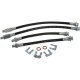 1968-1982 C3 Corvette Rubber Brake Lines Set W/Clips & Sealing Washers