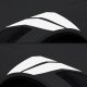 2014-2019 C7 Corvette Grand Sport Style Fender Accent Stripes - Gloss White - Left & Right Side